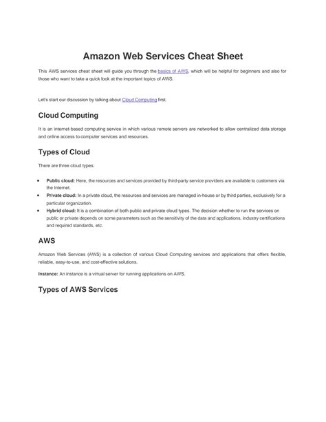 Afbeeldingsresultaten voor AWS Tools Cheat Sheet