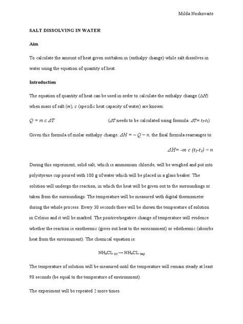 Image result for Salt Dissolving in Water in Line Graph