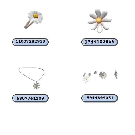Toradh íomhá ar Flower Accessory Code Roblox