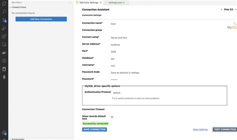 Toradh íomhá ar Install SQL in vs Code