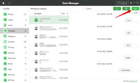 Toradh íomhá ar How to Upload Text Messages to Computer