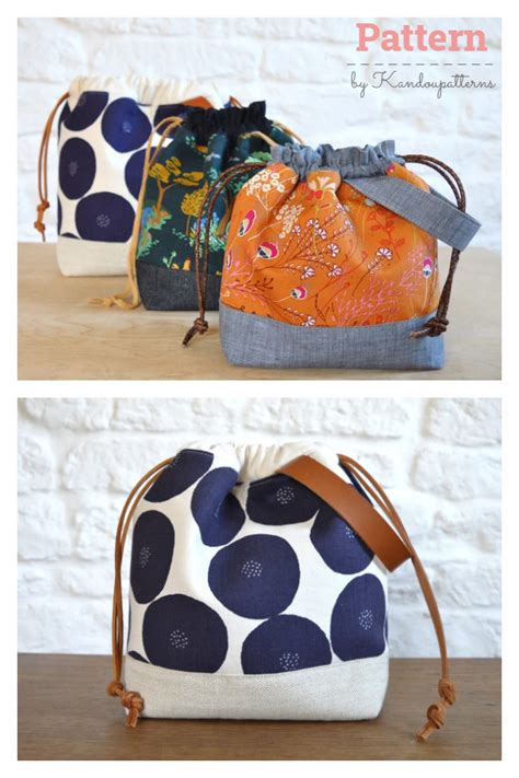 Image result for Drawstring Tote Bag Pattern