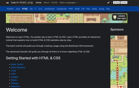 Image result for HTML Learn Website