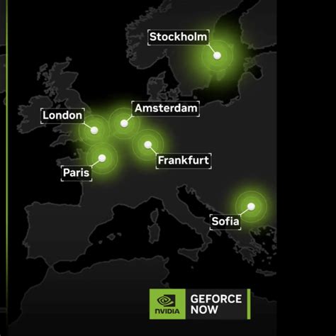 Toradh íomhá ar GeForce Now. Server Locations Map