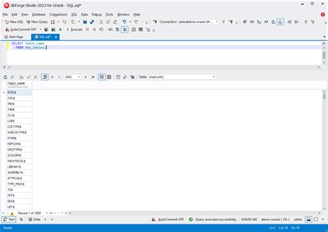 Toradh íomhá ar Schema and Objects Oracle DB Image
