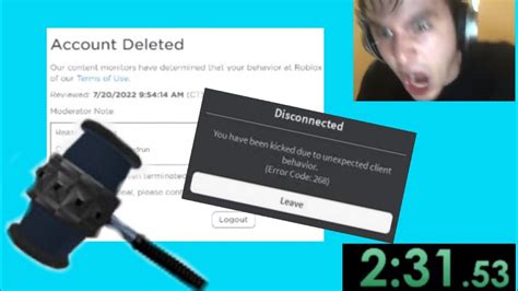 Image result for Roblox Ban SpeedRun