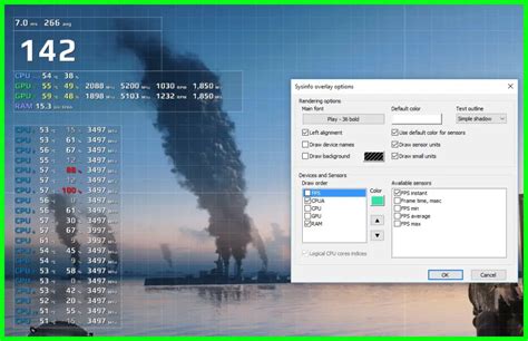 Toradh íomhá ar FPS Program