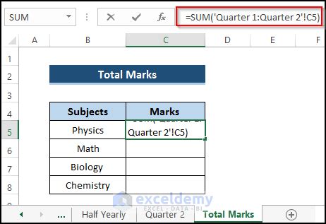 Image result for 3D Sum in Excel