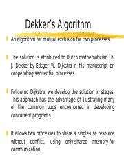 Image result for Dekker Algorithm in OS