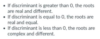 Flowchart for Finding Roots of Quadratic Equation に対する画像結果