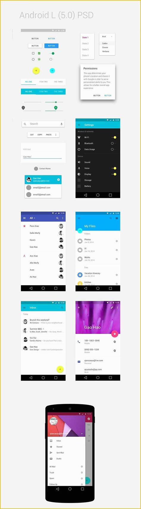 Android List Design Template に対する画像結果
