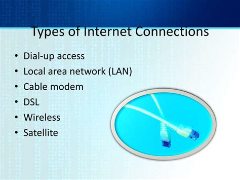 Toradh íomhá ar Making Chart On Types of Internet Connection