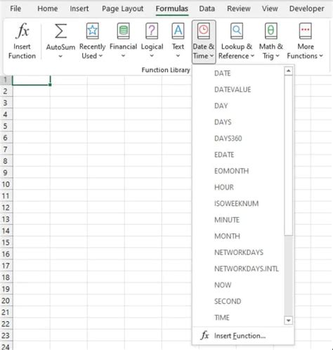 Image result for Excel Date Functions Infrogram Format
