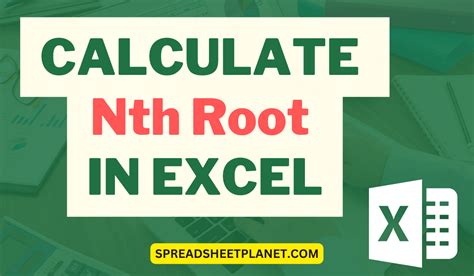 How to Write the N Root in Excel に対する画像結果