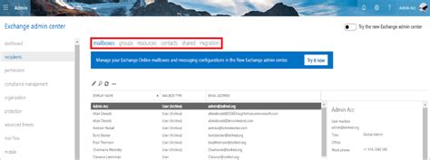 Image result for EAC Exchange Admin Center
