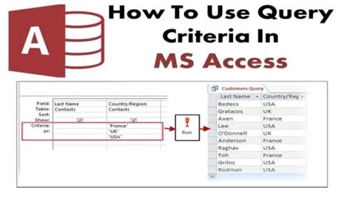 Image result for Access Database Query Date
