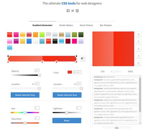 Background CSS Generator に対する画像結果