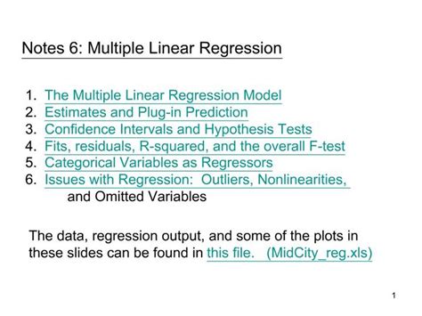Toradh íomhá ar PowerPoint Multiple Linear Regression