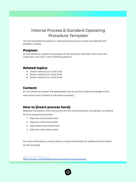 Image result for Standard Operating Procedure Document Example