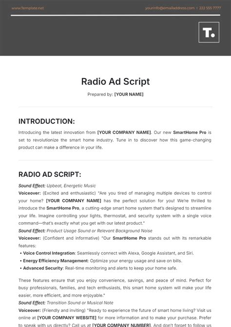 Toradh íomhá ar Advertisement Demo Script