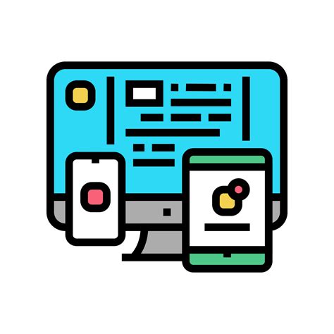 application software color icon vector illustration 18779704 Vector Art ...