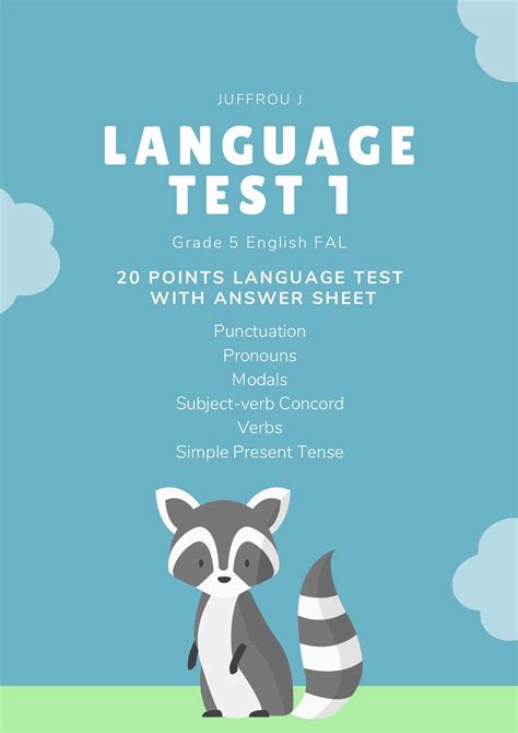 Image result for Language Test Grade 5