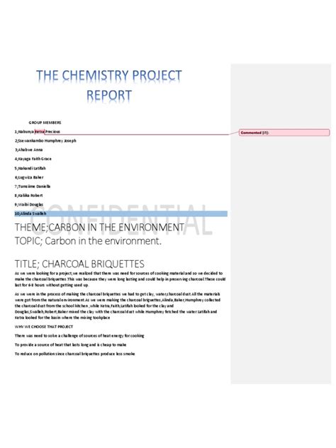 Image result for Chemistry Report