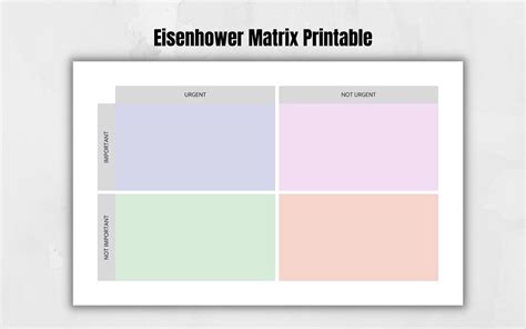 Image result for Printable Eisenhower Matrix Template