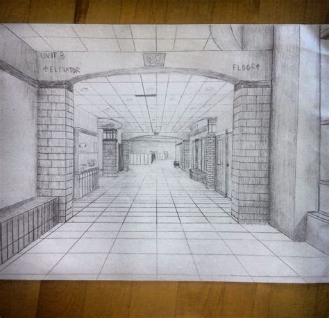 Image result for 2-Point Perspective Hallway