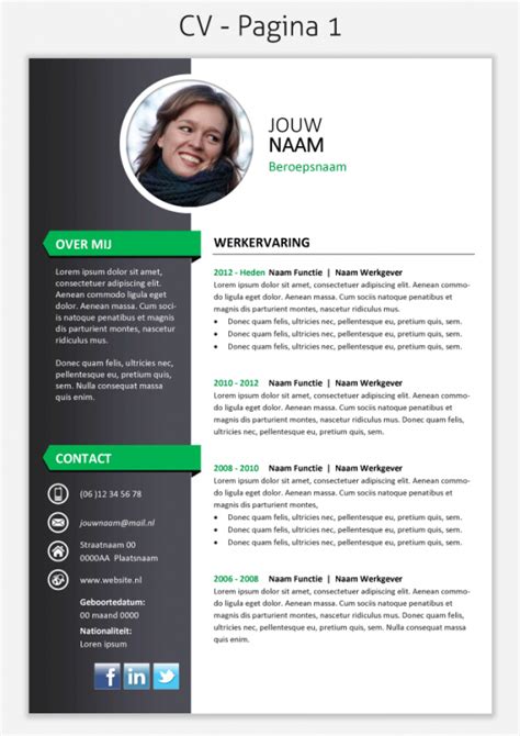 Creatieve CV に対する画像結果