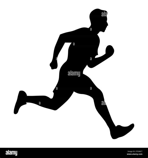 Runner black icon on white background Stock Vector Image & Art - Alamy