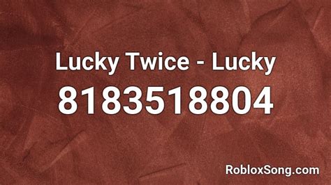 Image result for What's I'm so Lucky Roblox ID