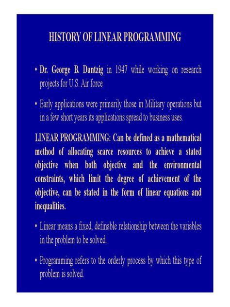 Image result for Why Is Linear Programming in Quantitative Method