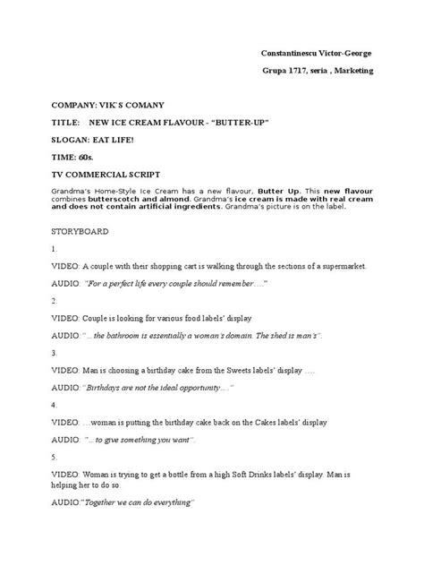 Toradh íomhá ar Advertisement Demo Script