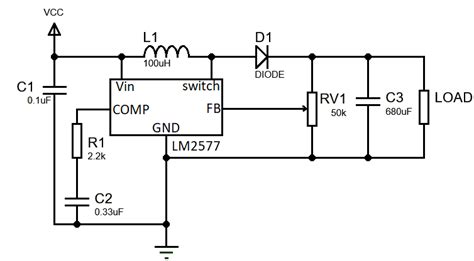 Image result for Boost Converter Project Circuit Diagram