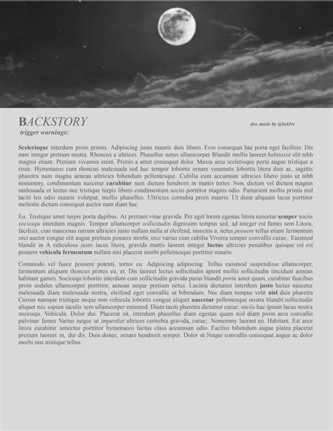 Lore Google Doc Template に対する画像結果