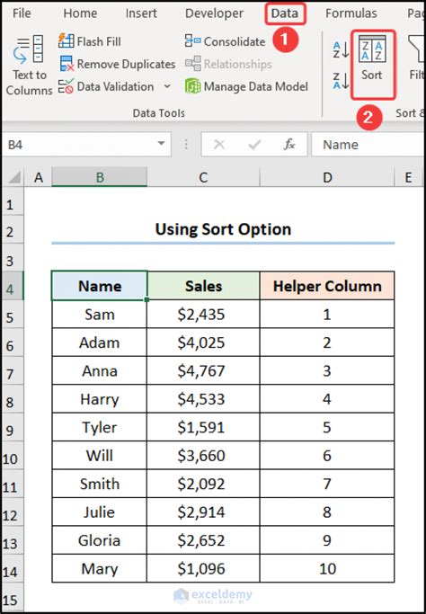 Toradh íomhá ar Advantage of a Table in Excel