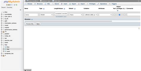 Image result for Not Null in phpMyAdmin