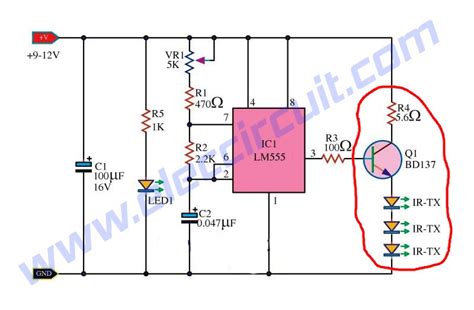 Toradh íomhá ar IR Transmitter Circuit