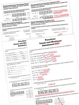 Image result for Linear and Nonlinear Functions Worksheet 8th Grade