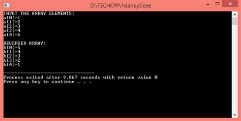 Afbeeldingsresultaten voor C++ Reverse Array