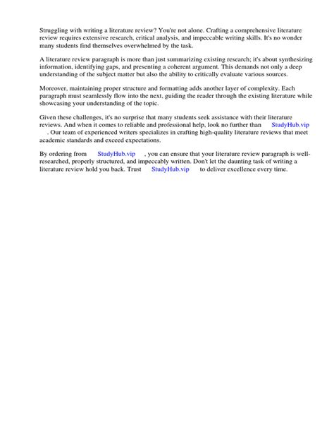Image result for Literature Review Paragraph Example