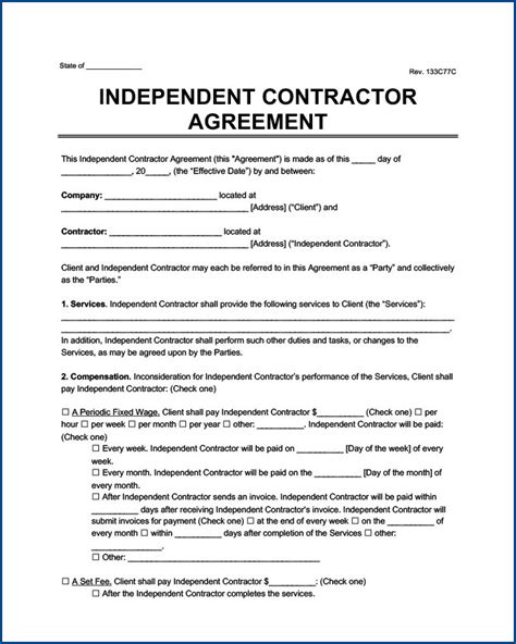 Image result for Contractor Payment Contract Template