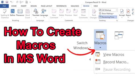 Image result for Macro Settings Word