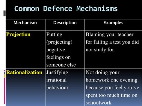 Image result for Projection Defense Mechanism Example