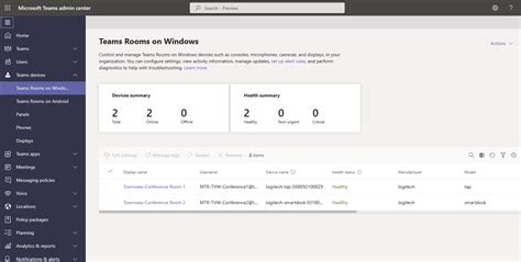 Toradh íomhá ar Microsoft Teams Admin Center