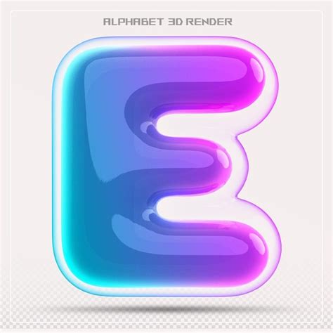 Image result for E in 3D Bubble Writing