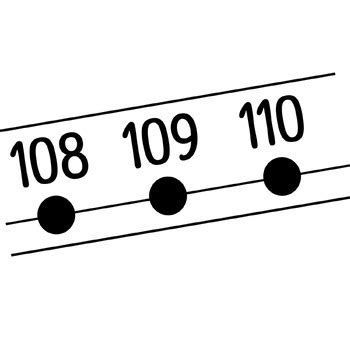 Image result for Number Line Black and White