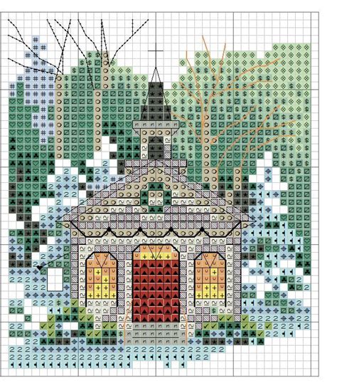 Image result for Christmas House Cross Stitch Patterns