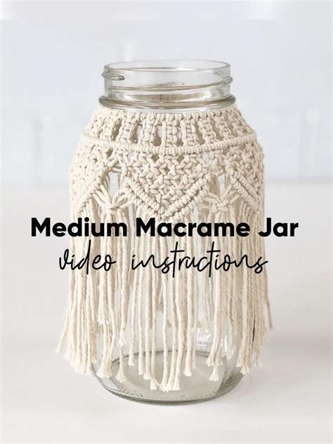 macrame around mason jars video tutorial に対する画像結果
